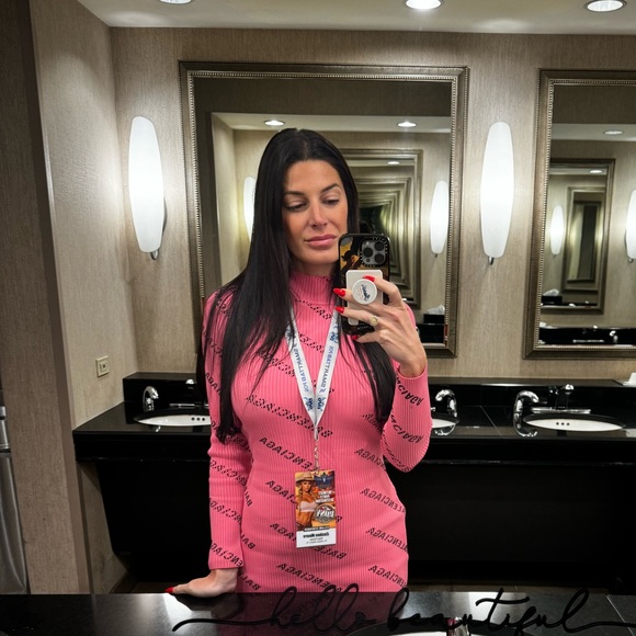 Balenciaga Long Sleeve Mini Pink Dress! - Picture 2 of 3